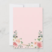 Blush Pink Floral Gold Geometrie Save the Date (Rückseite)
