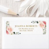 Blush Pink Floral Gold Geometrische botanische Hoc (Insitu)