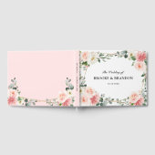 Blush Pink Floral Gold Geometrische botanische Hoc Gästebuch (Voll)
