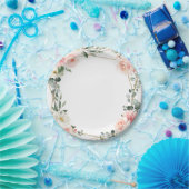 Blush Pink Floral Gold Geometrische botanische Hoc Pappteller (Party)