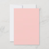 Blush Pink Floral Gold Geometrische botanische Hoc RSVP Karte (Rückseite)