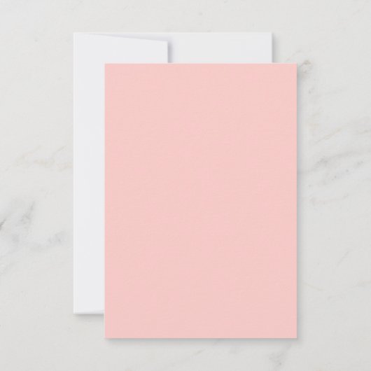 Blush Pink Floral Gold Geometrische botanische Hoc RSVP Karte (Rückseite)