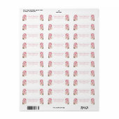 Blush Pink Floral Gold Glitzer Rücksendeadresse (Vorne)