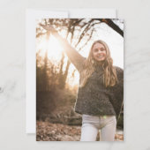 Blush Pink Floral Graduation Party Einladung (Rückseite)