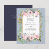 Blush Pink Floral Greenery Boho Wedding (Vorne/Hinten)