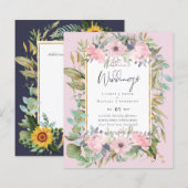 Blush Pink Floral Greenery Boho Wedding (Vorne/Hinten)