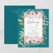 Blush Pink Floral Greenery Boho Wedding (Vorne/Hinten)
