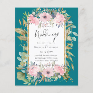 Blush Pink Floral Greenery Boho Wedding