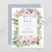 Blush Pink Floral Greenery Boho Wedding (Vorne/Hinten)