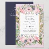 Blush Pink Floral Greenery Boho Wedding (Vorne/Hinten)