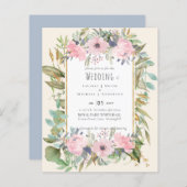 Blush Pink Floral Greenery Boho Wedding (Vorne/Hinten)