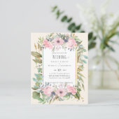 Blush Pink Floral Greenery Boho Wedding (Stehend Vorderseite)