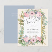 Blush Pink Floral Greenery Boho Wedding (Vorne/Hinten)