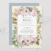 Blush Pink Floral Greenery Boho Wedding (Vorne/Hinten)