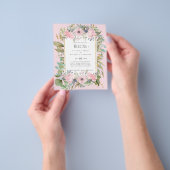 Blush Pink Floral Greenery Boho Wedding Flyer (Gruppe)