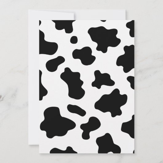 Blush Pink Floral Heilige Kuh Kuh Print Birthday Einladung (Rückseite)