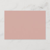 Blush Pink Floral Hochzeitsempfang Begleitkarte (Rückseite)