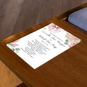 Blush Pink Floral Hochzeitsfeier Programm