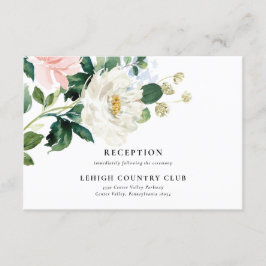 Blush Pink Floral Hochzeitskarte Einladung