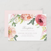 Blush Pink Floral Hochzeitskarte Einladung (Vorne/Hinten)