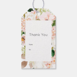 Blush Pink Floral Hydrangea Wedding Geschenkanhänger