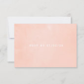 Blush Pink Floral Hydrangea Wedding RSVP Karte (Rückseite)