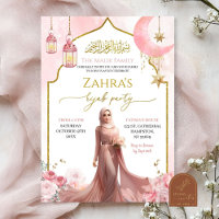 Blush Pink Floral Islamisches Mädchen Hijab