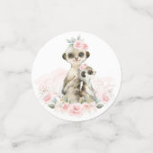 Blush Pink Floral Jungle Safari Baby Animals Party Konfetti (Klein Vorderseite)