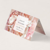 Blush Pink Floral Lash Salat Lash Aftercare Visitenkarten (Vorderseite)