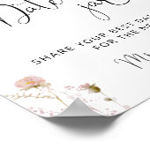 Blush Pink Floral Lemon Date Jar Brautparty Poster (Ecke)