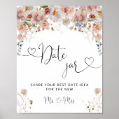 Blush Pink Floral Lemon Date Jar Brautparty Poster (Vorne)