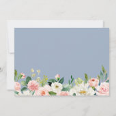 Blush Pink Floral Light Blue Gold Geometric Foto Save The Date (Rückseite)
