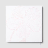 Blush Pink Floral Line Art Wedding Guest Book Gästebuch (Rückseite)