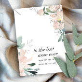 BLUSH PINK FLORAL MAMA GIFT NECKLACE DISPLAY CARD PLATZKARTE