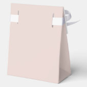 Blush Pink Floral Monogram Wedding Wappen Modernes Geschenkschachtel (Rückseite)