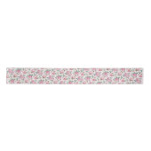 Blush Pink Floral Muster Satinband (Vorderseite)