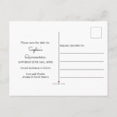 Blush Pink Floral Number 15 Save the Date Ankündigungspostkarte (Rückseite)