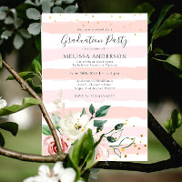 Blush Pink Floral Nurse Elegante Graduierungsparty