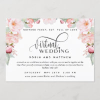 Blush Pink Floral Online Virtual Wedding