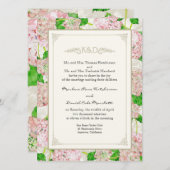 Blush Pink Floral Pastel Hydrangea Wasserfarben Sp Einladung (Vorne/Hinten)