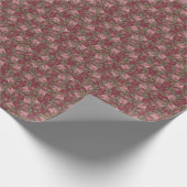 Blush Pink Floral Pattern auf Burgund Hintergrund Geschenkpapier (Ecke)