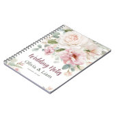 Blush Pink Floral Personalized Wedding Planner Notizblock (Linke Seite)