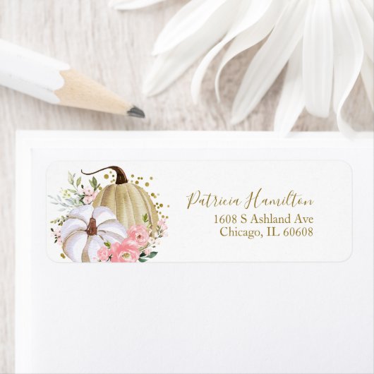 Blush Pink Floral Pumpkin Fall Brautparty (Insitu)