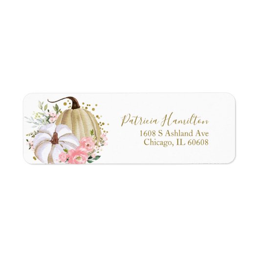 Blush Pink Floral Pumpkin Fall Brautparty (Vorne)