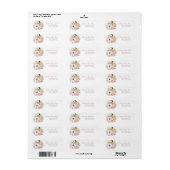 Blush Pink Floral Pumpkin Fall Brautparty Label (Vorne)