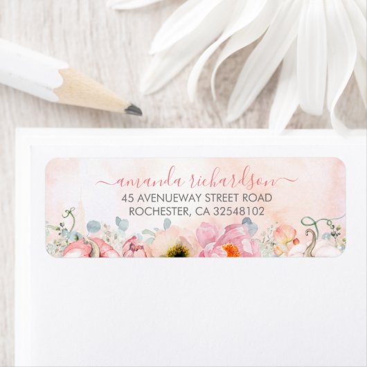 Blush Pink Floral Pumpkins Elegantes Fall Party (Insitu)