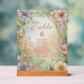 Blush Pink Floral Quinceanera Celebration Acrylschild (Neutral)
