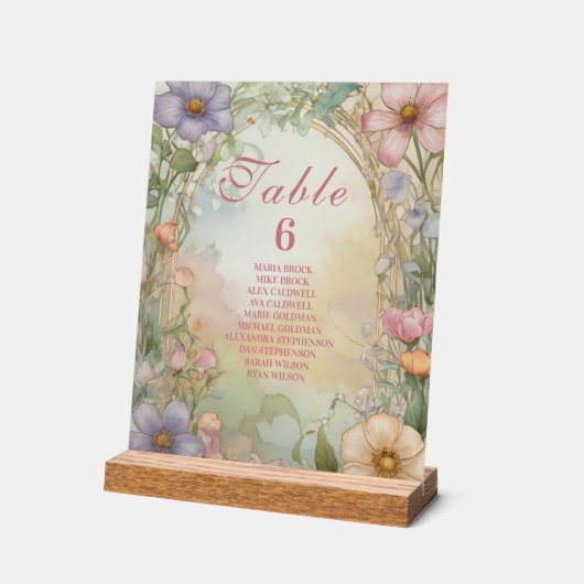 Blush Pink Floral Quinceanera Celebration Acrylschild (Winkel)