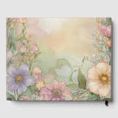 Blush Pink Floral Quinceanera Celebration Gästebuch (Rückseite)