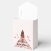 Blush Pink Floral Quinceañera Schmetterlinge Geschenkschachtel (Geöffnet)